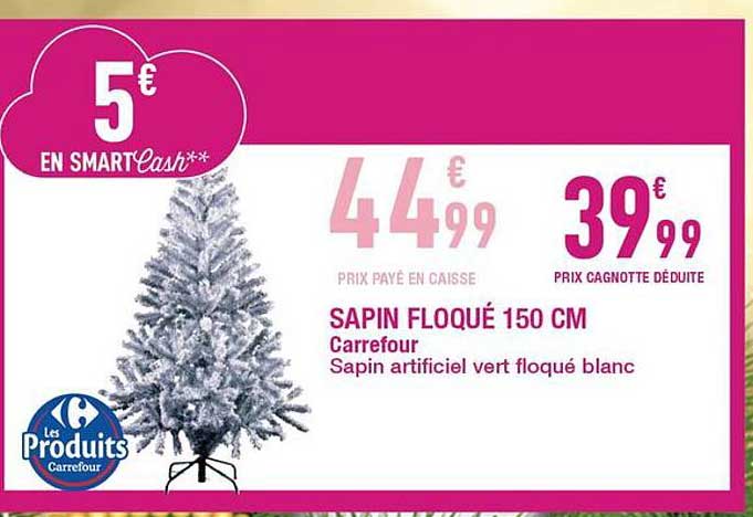 SAPIN FLOQUÉ 150 CM