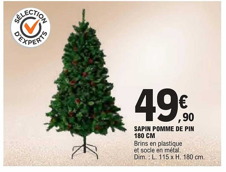 SAPIN POMME DE PIN 180 CM