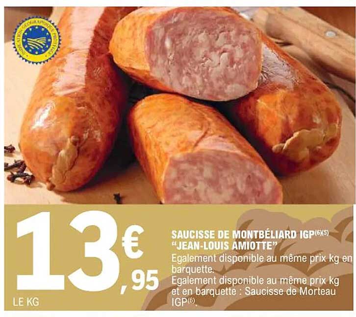 SAUCISSE DE MONTBÉLIARD IGP "JEAN-LOUIS AMIOTTE"