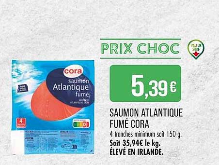 SAUMON ATLANTIQUE FUMÉ CORA