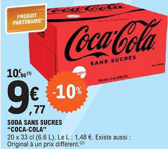 SODA SANS SUCRES "COCA-COLA"