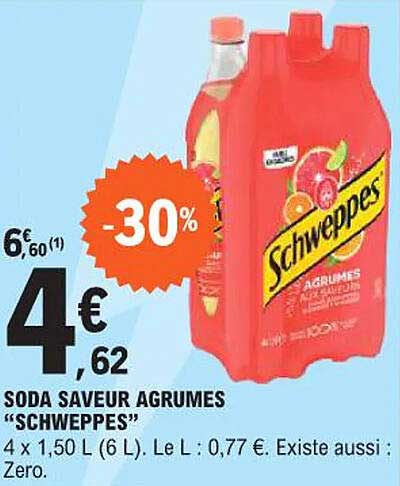 SODA SAVEUR AGRUMES "SCHWEPPES"