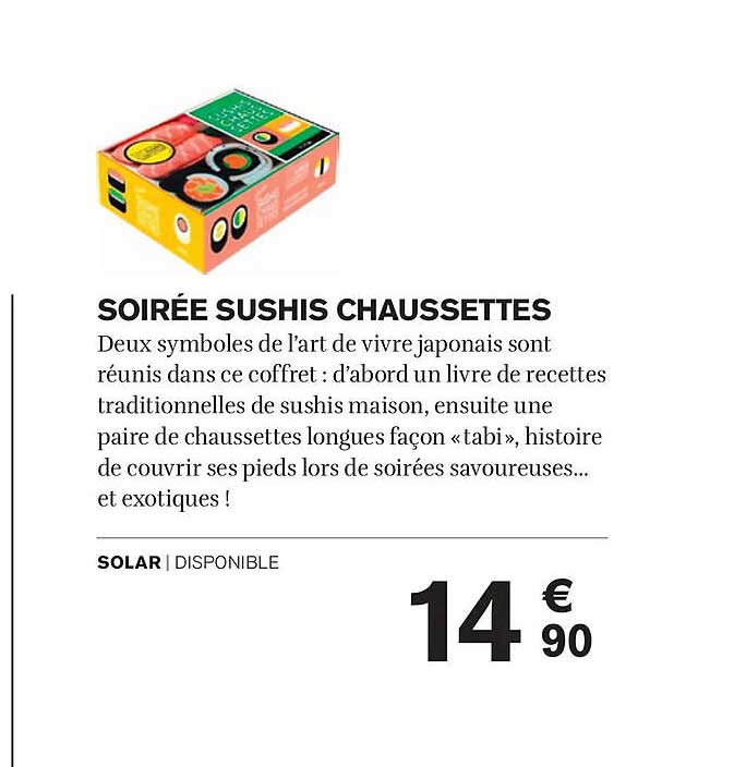 SOIRÉE SUSHIS CHAUSSETTES