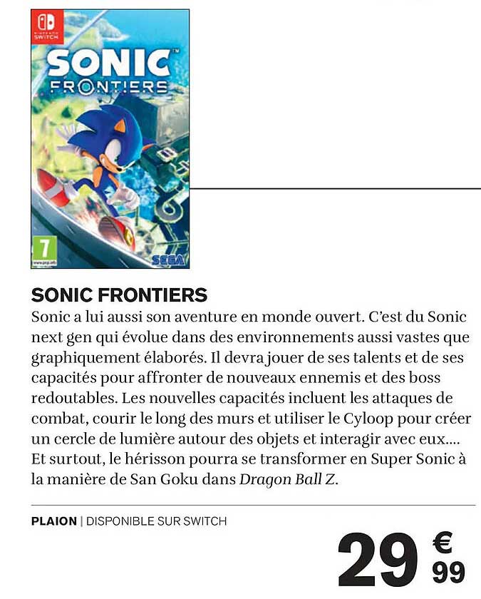 SONIC FRONTIERS