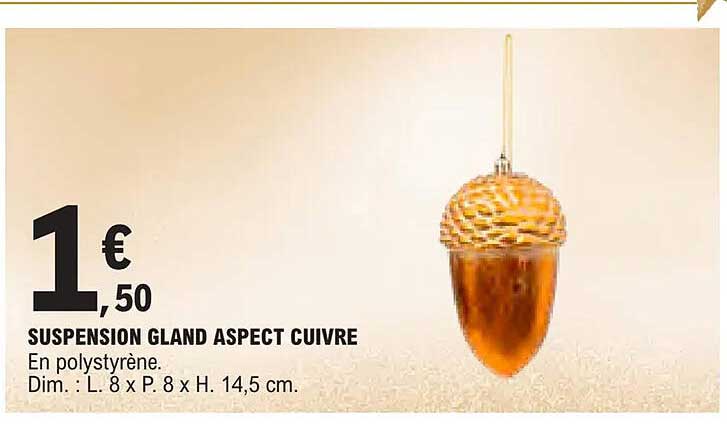 SUSPENSION GLAND ASPECT CUIVRE