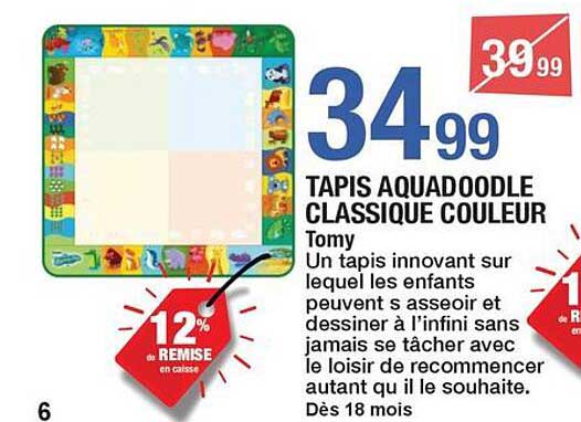 TAPIS AQUADOODLE CLASSIQUE COULEUR