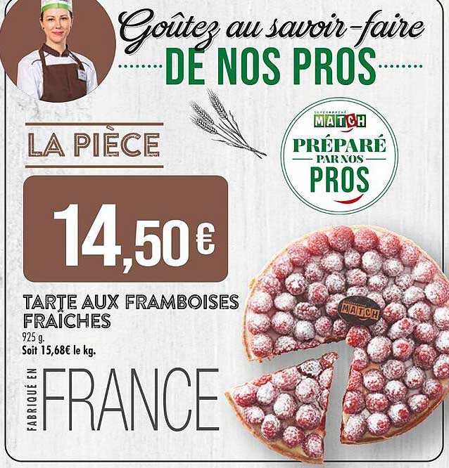 TARTE AUX FRAMBOISES FRAÎCHES