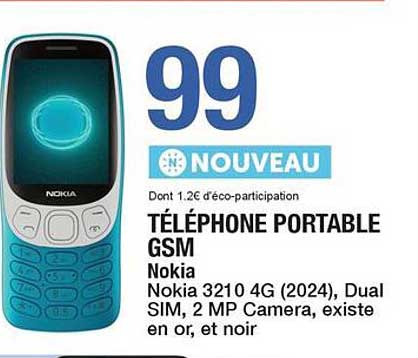 TÉLÉPHONE PORTABLE GSM