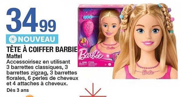 TÊTE À COIFFER BARBIE