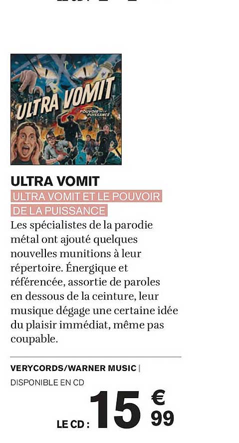 ULTRA VOMIT ET LE POUVOIR DE LA PUISSANCE