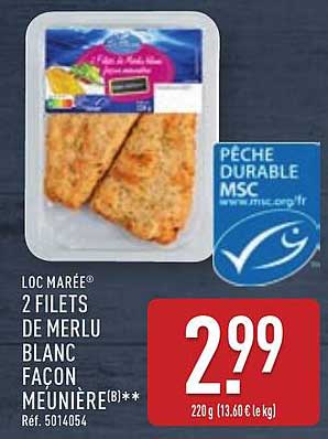 2 FILETS DE MERLU BLANC FAÇON MEUNIÈRE