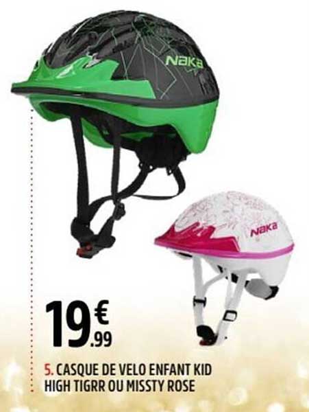 5. CASQUE DE VELO ENFANT KID HIGH TIGRR OU MISSTY ROSE