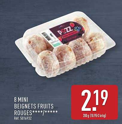 8 MINI BEIGNETS FRUITS ROUGES****/*****