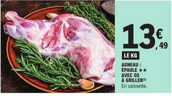 AGNEAU : ÉPAULE ★★ AVEC OS À GRILLER