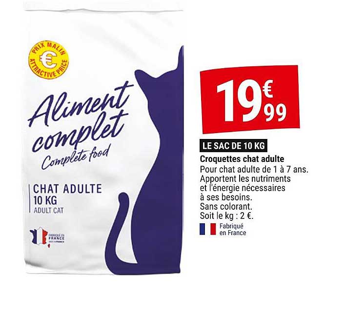 Aliment complet Croquettes chat adulte