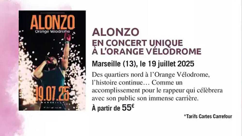 ALONZO EN CONCERT UNIQUE À L'ORANGE VÉLODROME