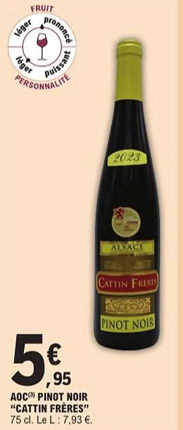 AOC Pinot Noir "CATTIN FRÈRES"