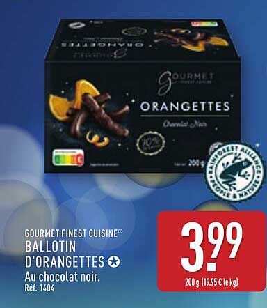 BALLotin d'orangettes au chocolat noir