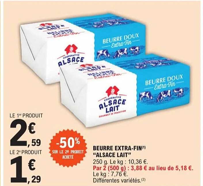 BEURRE EXTRA-FIN "ALSACE LAIT"