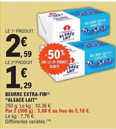 BEURRE EXTRA-FIN "ALSACE LAIT"