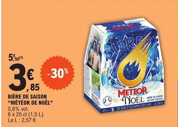 BIÈRE DE SAISON “MÉTÉOR DE NOËL”