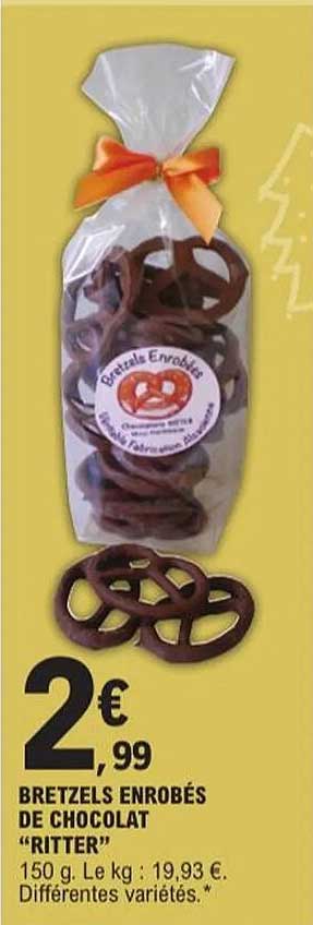 BRETZELS ENROBÉS DE CHOCOLAT "RITTER"