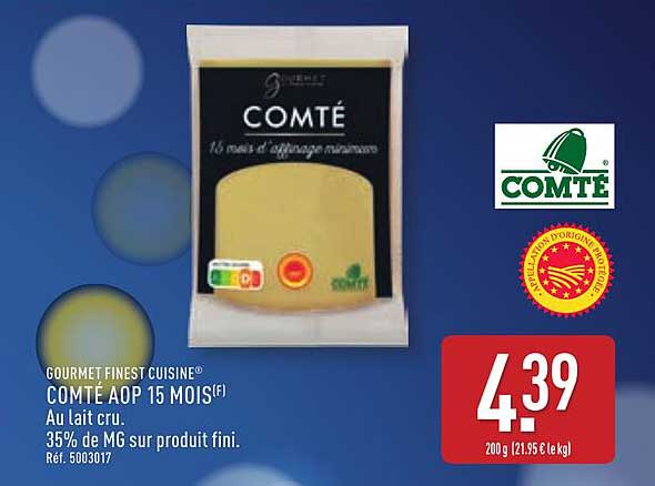 COMTÉ AOP 15 MOIS