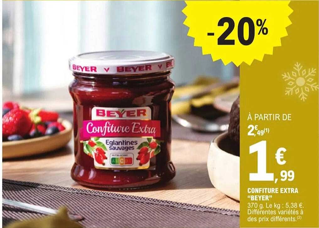 Confiture Extra "Beyer" Eglantines sauvages