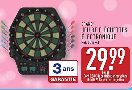 CRANE® JEU DE FLÉCHETTES ÉLECTRONIQUE