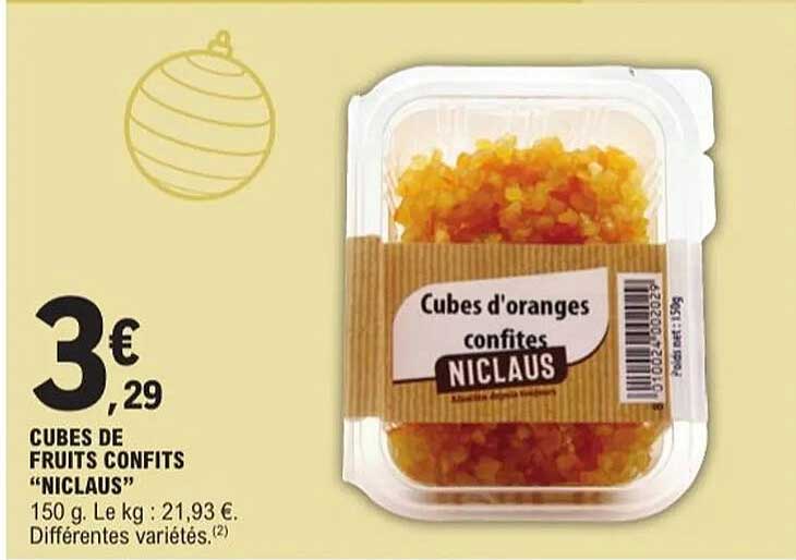 Cubes d'oranges confites "NICLAUS"