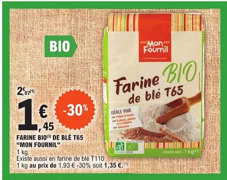 Farine BIO de blé T65 "MON FOURNIL"