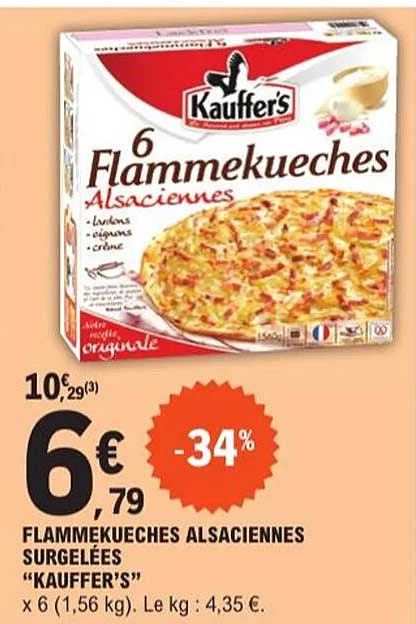 FLAMMEKUECHES ALSACIENNES SURGELÉES "KAUFFER'S"