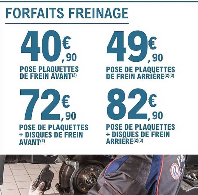 FORFAITS FREINAGE