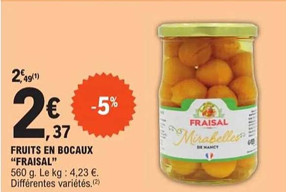 Fruits en bocaux "FRAISAL"