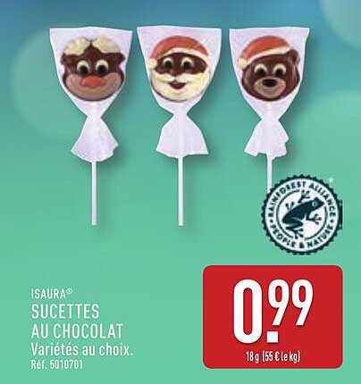 ISAURA® SUCETTES AU CHOCOLAT