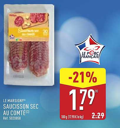 LE MARSIGNY® SAUCISSON SEC AU COMTÉ(C)