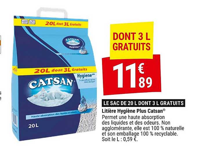 Litière Hygiène Plus Catsan®