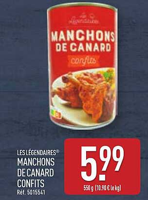 MANCHONS DE CANARD CONFITS