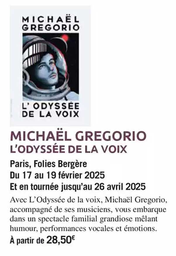 MICHAËL GREGORIO L'ODYSSÉE DE LA VOIX