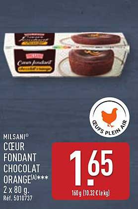 Milsani® Cœur fondant chocolat orange