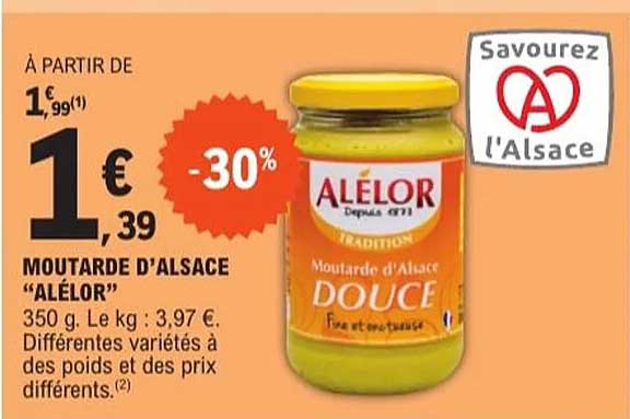 MOUTARDE D'ALSACE "ALELOR" DOUCE