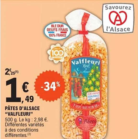 PÂTES D'ALSACE "VALFLEURI"