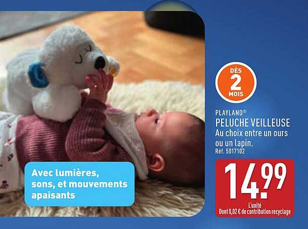 PLAYLAND® PELUCHE VEILLEUSE