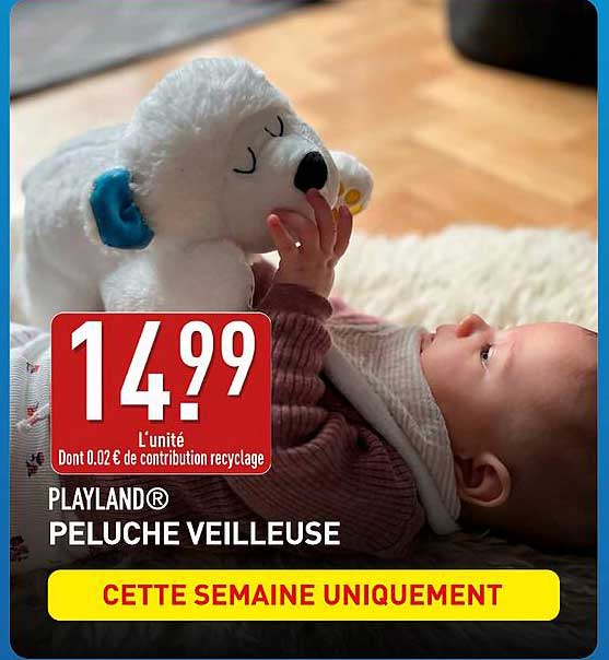 PLAYLAND® PELUCHE VEILLEUSE