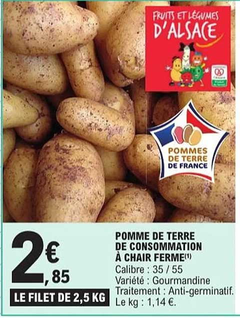 POMME DE TERRE DE CONSOMMATION À CHAIR FERME