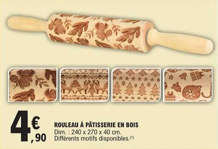 ROULEAU À PÂTISSERIE EN BOIS