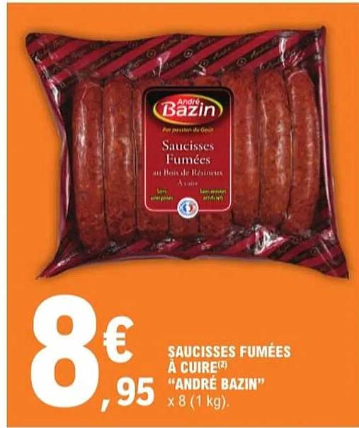 Saucisses fumées à cuire "ANDRÉ BAZIN"