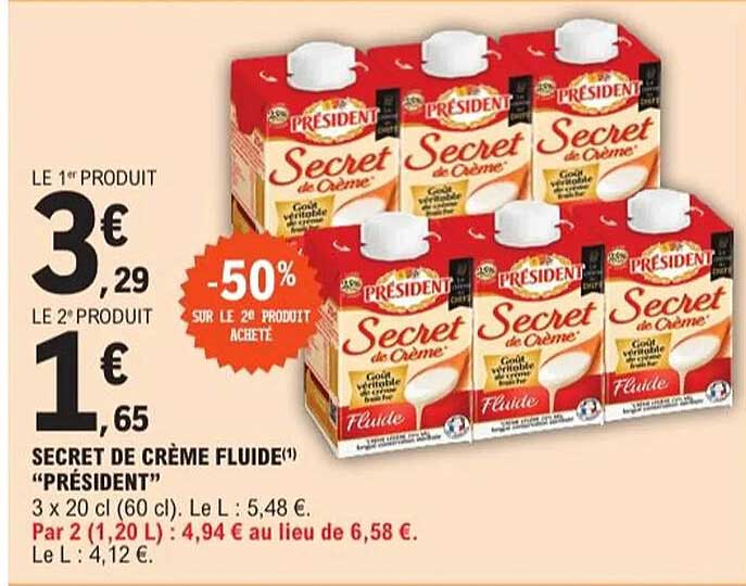 SECRET DE CRÈME FLUIDE "PRÉSIDENT"