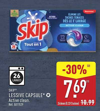 Skip® Lessive Capsule* Active clean.