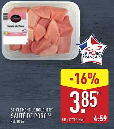 ST-CLÉMENT LE BOUCHER® SAUTÉ DE PORC(A)